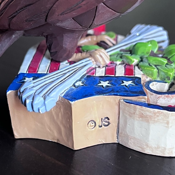 Jim Shore Eagle Sculpture in Brown, White & Blue - Picture 5 of 5